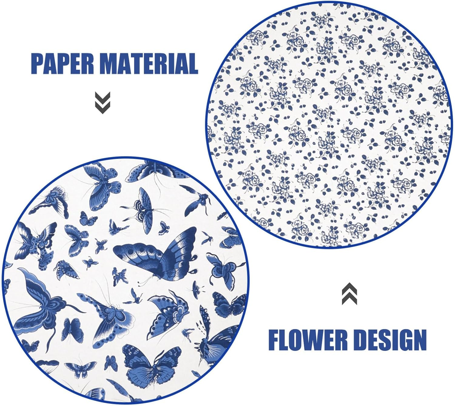 TEHAUX 2 Sheets Ceramic Decals, Pottery Underglaze Transfer Paper, Traditional Zodiac Plum Blossom Design, High Temperature Fired, Blue and White, 20.47 X 14.57 Inches, for Pottery and Ceramic Decor
