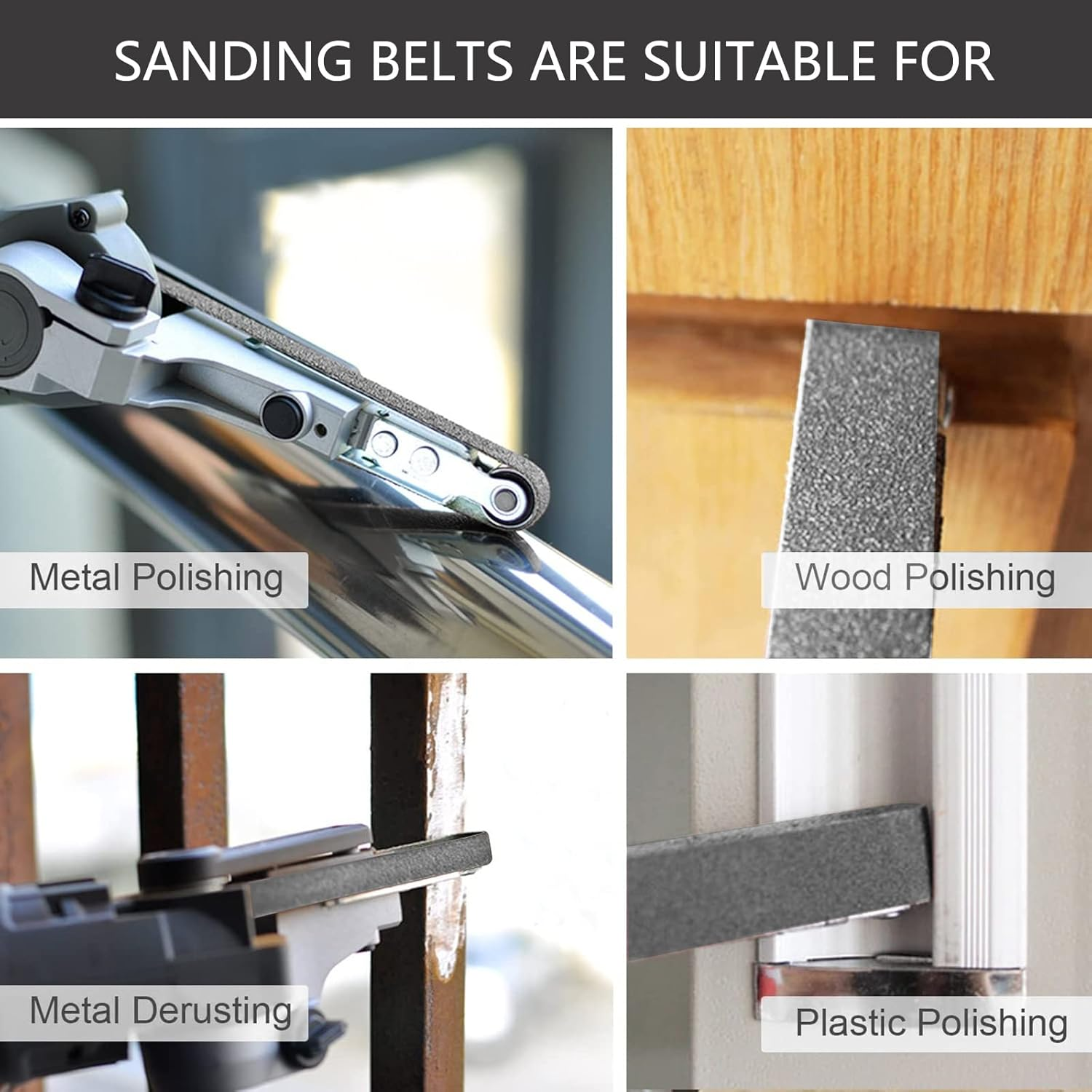 Sruhrak Sanding Belts 13 X 457 Mm Pack of 30 800 Grit Silicon Carbide Sanding Belts for Polishing and Rust Removal of Metal image number 1