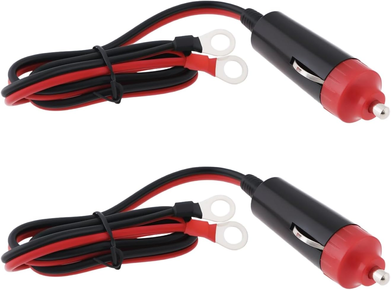 Ecsing 2Pcs 10A Male Car Cigarette Lighter Socket Plug Cable Connector 6V 12V 24V for Car Inverter Air Pump Electric Cup image number 2