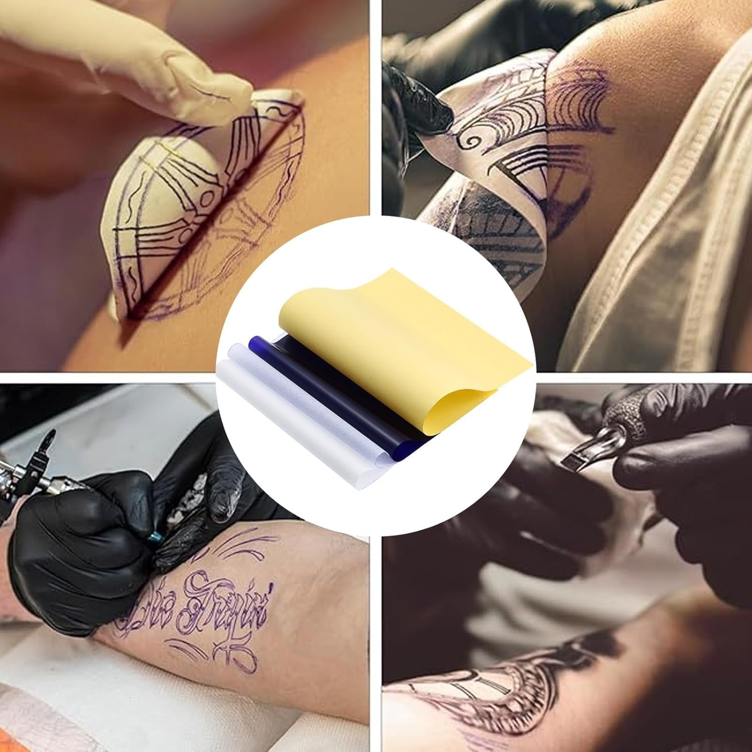 Tattoo Transfer Paper, 40 Sheets Stencil Paper for Tattoos, Blueprint Matrix Paper image number 6