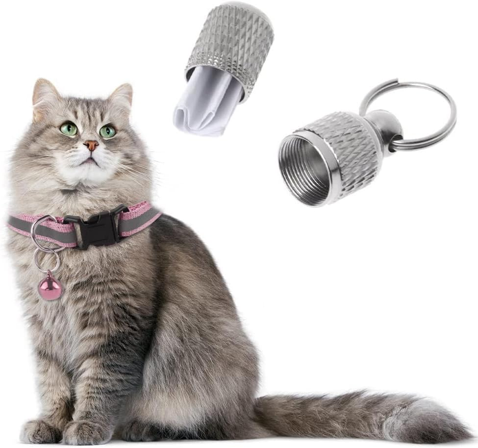 Reflective Cat Collar, Adjustable, Address Capsule, Pack of 3 Cat Collar, Reflective Cat Collar with Safety Clasp and Bell, Address Tag for Dogs Cats, Cat Collar image number 1