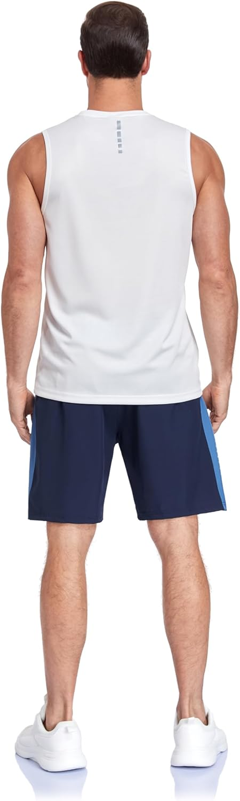 Mens Sport Tank Tops 3 Pack Dry Fit Polyester Gym Workout T Shirts Sleeveless Men Tennis Basketball Shirts image number 4