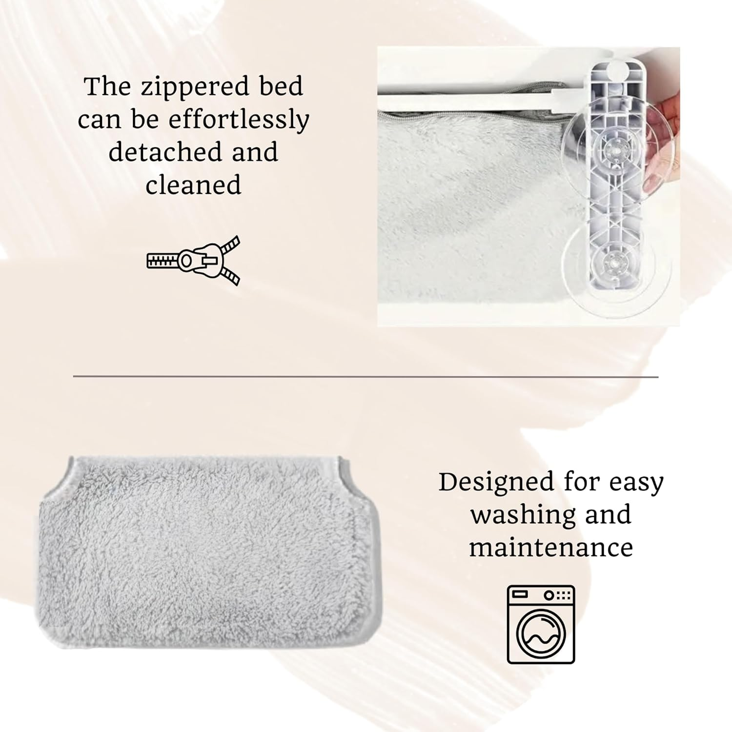 Pet Cat Hammock &ndash; Window-Mounted Cat Bed with Strong Suction Cups, Holds up to 15Kg &ndash; Space-Saving Hanging Perch for Indoor Cats image number 5