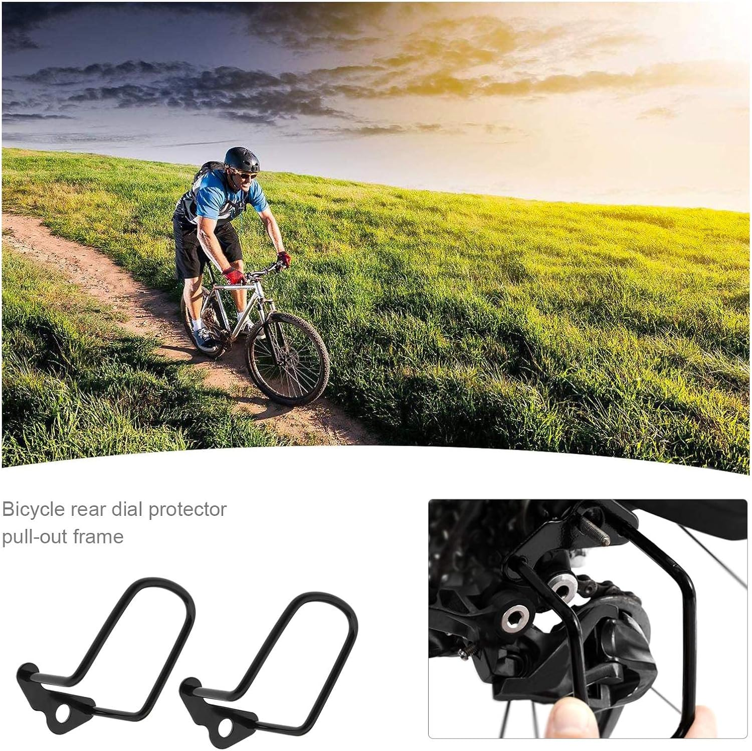 VGOL Bicycle Rear Derailleur Chain Gear Guard Protector Bracket for Most MTB Mountain Road Bike Folding Bike Cycling Pack of 2 image number 3