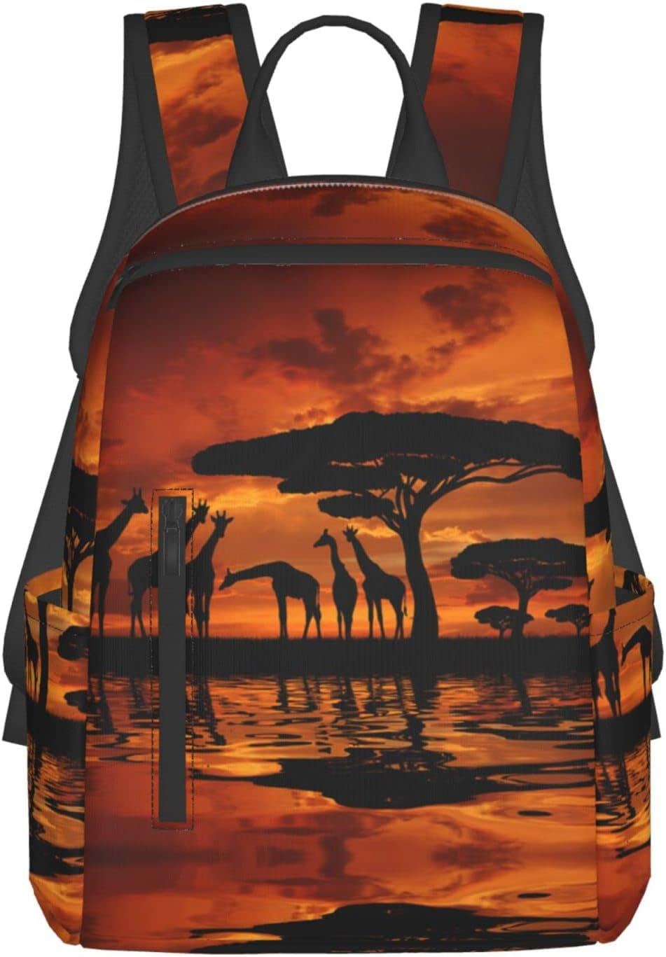 Obabo Peaks Owl Light Leisure Backpack,Laptop Backpack,Travel Bags,Multi-Purpose Backpack,Unisex,Portable,Comfort - Animales Horses image number 7