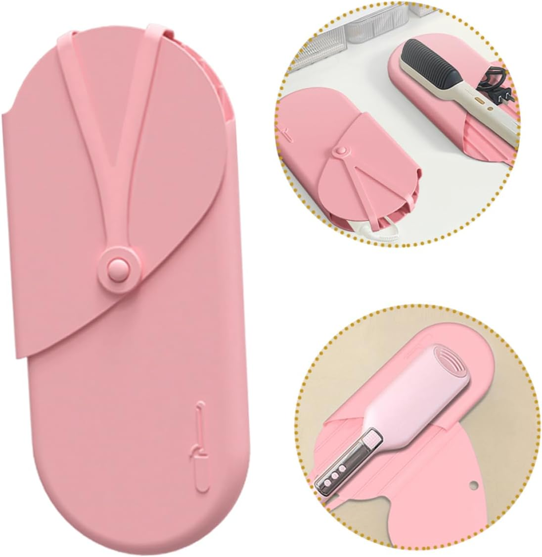 Ipetboom Hair Straightener Bag Silicone Mat Insulated Storage Organizer Heatproof for Home image number 3