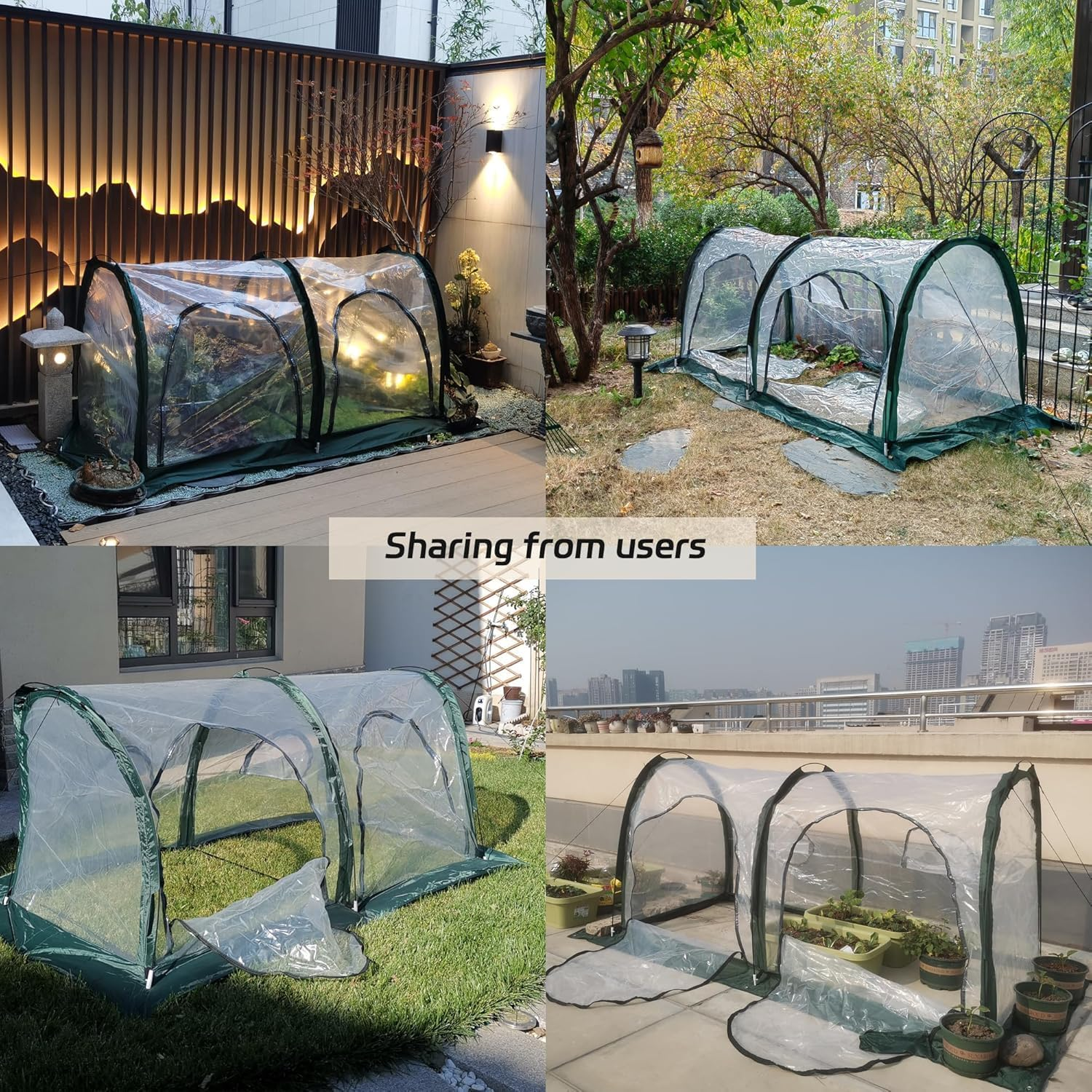 Foil Greenhouse - Tunnel Cover Transparent Plant Enclosures, Compact Portable Greenhouse Cover | Environmentally Friendly Plant House Covers with Effective UV Shielding, Waterproof (51*19*23 In image number 5