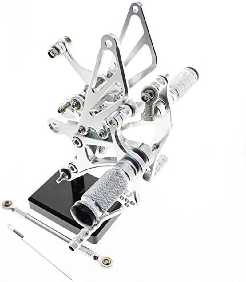 FXCNC CNC 98-03 R1 Billet Motorcycle Rearset Foot Pegs Rear Set Footrests Fully Adjustable Foot Boards Compatible with YZF R1 1998-2003 image number 2