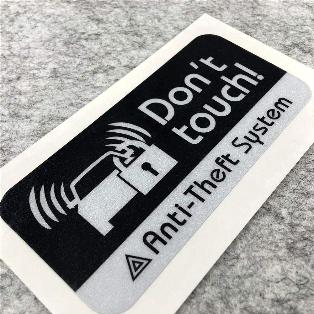 Horayten 2X Car Styling Vinyl Tape Warning DO NOT Touch Anti-Theft System Auto Window Sticker Decal 3M 70X33Mm image number 3