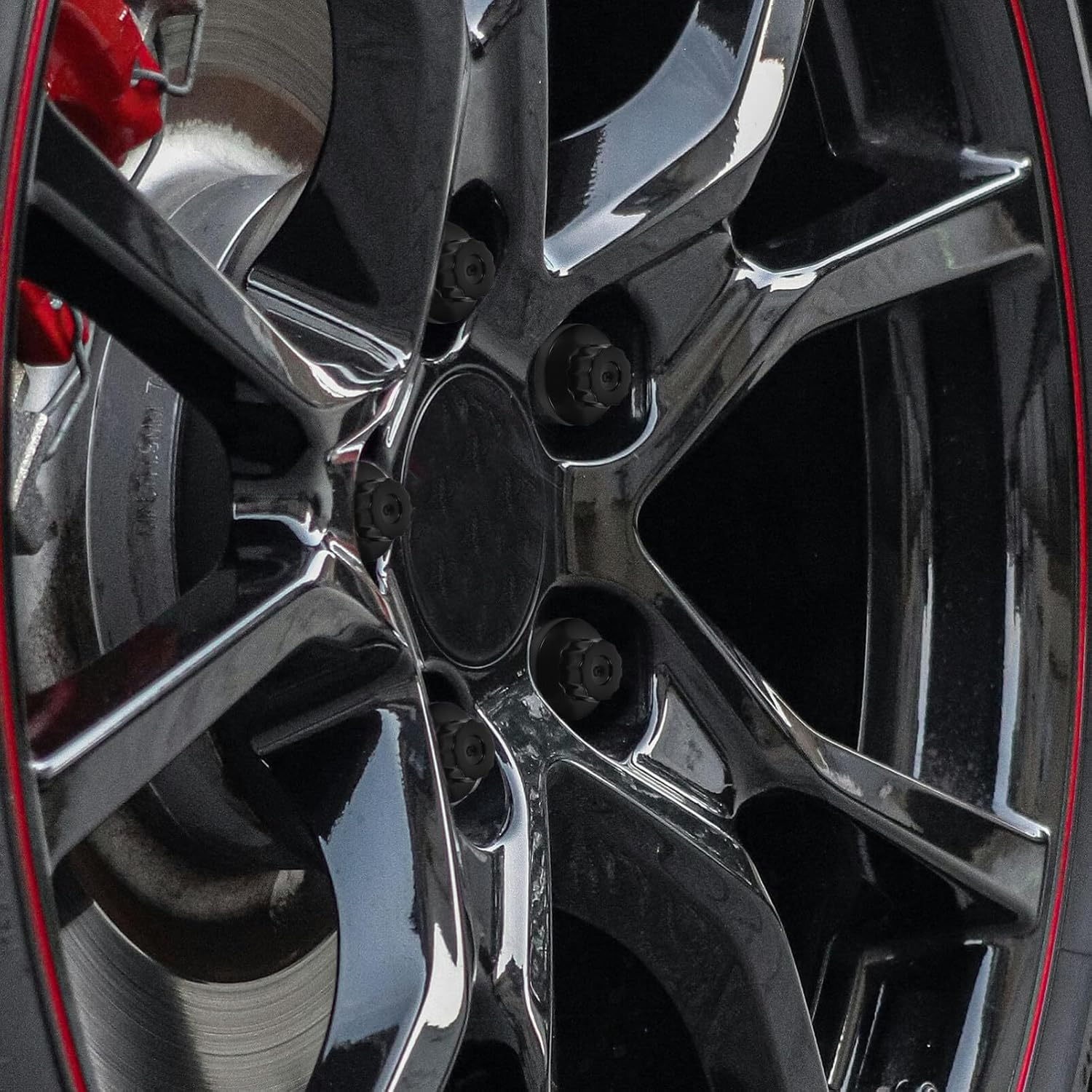 MUCKLILY 5Pcs Car Wheel Lug Nuts Replacement Decorative Tire Nuts for Vehicle Modification Easy Installation Automotive Accessories Compatible Standard Wheels image number 5