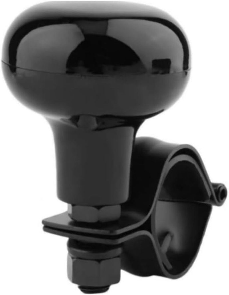 Goxfaca Steering Wheel Knob Ball Spinner Auxiliary Booster Aid Control Grip Assister Handle Ball Fit for Most Vehicles Cars Trucks Boats Marine, Black image number 1