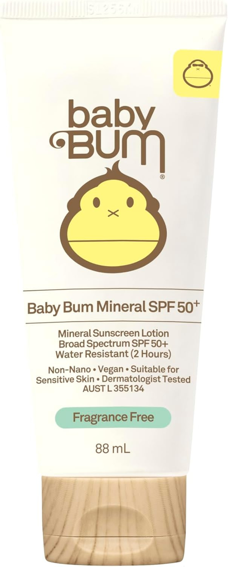 Sun Bum Baby Bum SPF 50 Sunscreen Lotion | Mineral UVA/UVB Face and Body Protection for Sensitive Skin | Fragrance Free | Travel Size | 3 FL OZ, 1 Kg image number 2