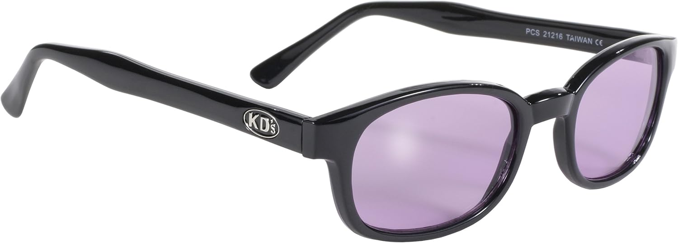 Pacific Coast Original Kd'S Biker Sunglasses (Black Frame/Purple Lens)