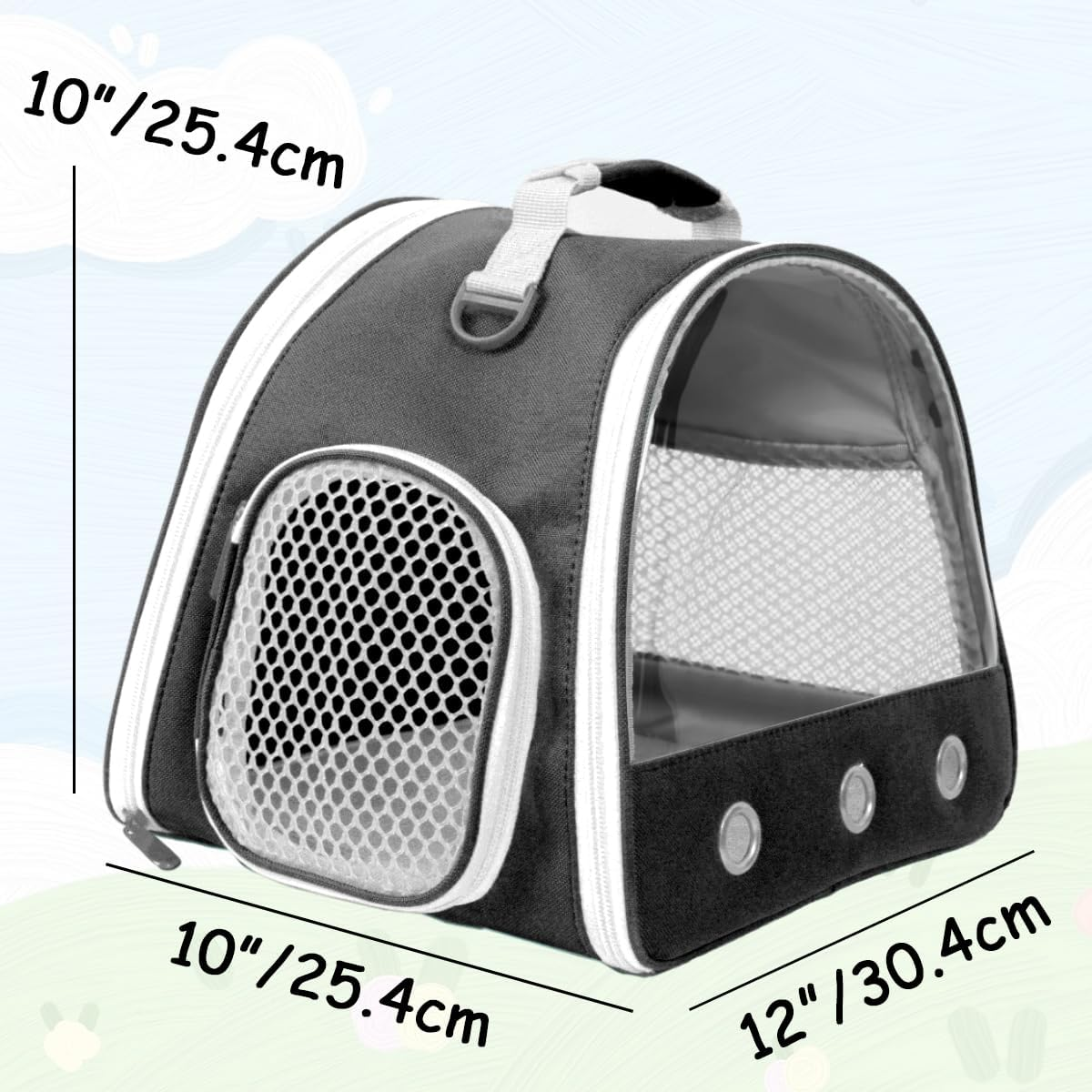 2-Pack Guinea Pig Carrier and Playpen Set - Breathable Pet Playpen Pop Open Outdoor/Indoor Exercise Fence, Portable Small Animal Backpack for Bearded Dragon, Rabbits, Hamster, Chinchillas image number 6