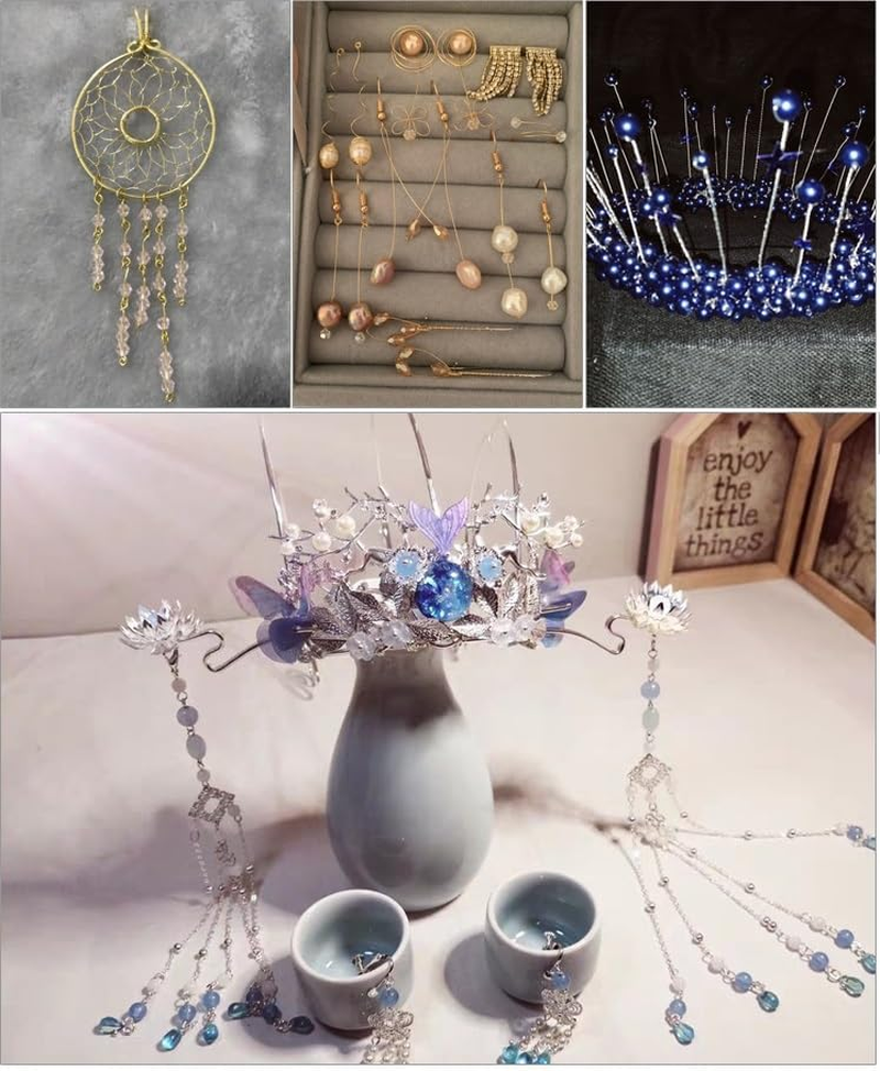 LORJE 3 Rolls Jewelry Making Wire Tarnish Copper Jewelry Wire Jewelry Beading Wire for DIY Jewelry Craft Making Supplies Modelling Sculpture Making DIY Crafts (0.4Mm)