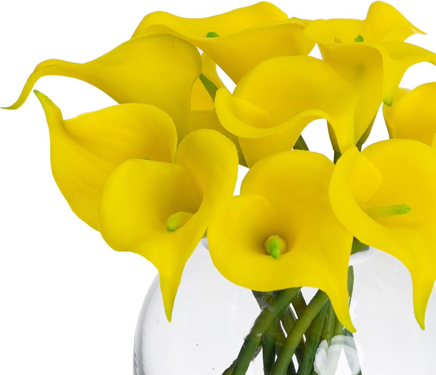 Glamorous Fusion - 22Cm Calla Lily Arrangement in Glass Vase (Yellow) image number 4