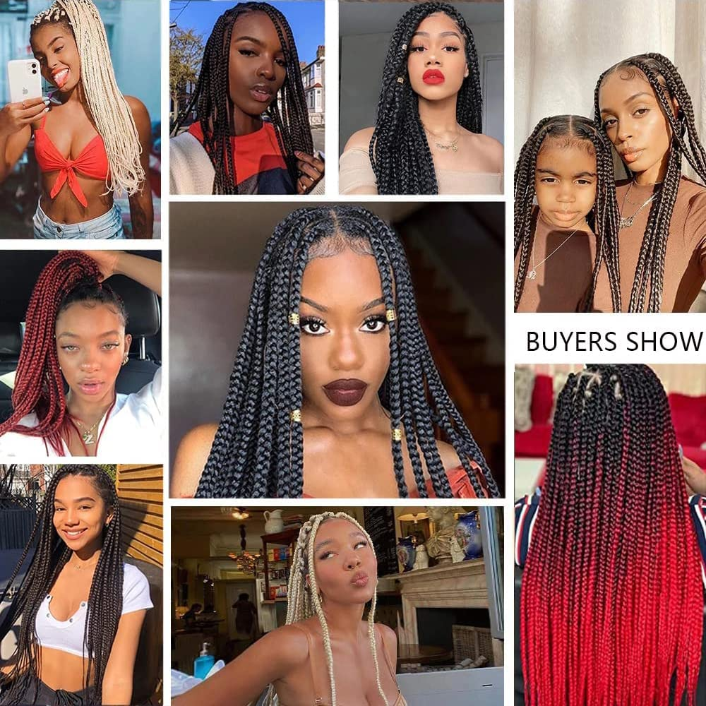 Kanekalon Jumbo Braiding Hair Extensions High Temperature Fiber Crochet Twist Braids 24Inch 3Pcs/Lot (B41) - 1B image number 3