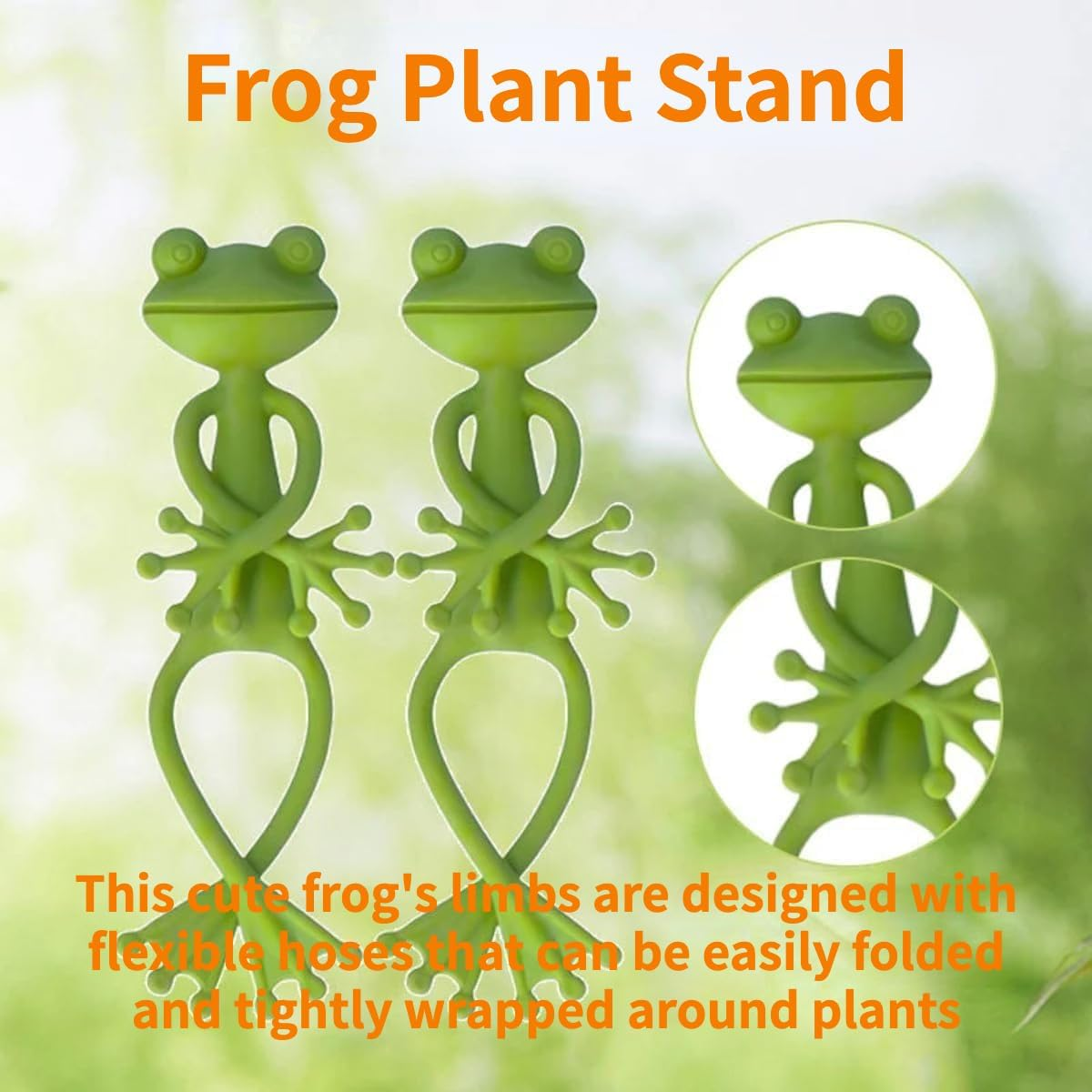 Frog Plant Stand, Green Cute Frog Clip Flowerpot Climbing, Plant Holder Flower Pot Hugger Decorations (5Pcs) image number 6