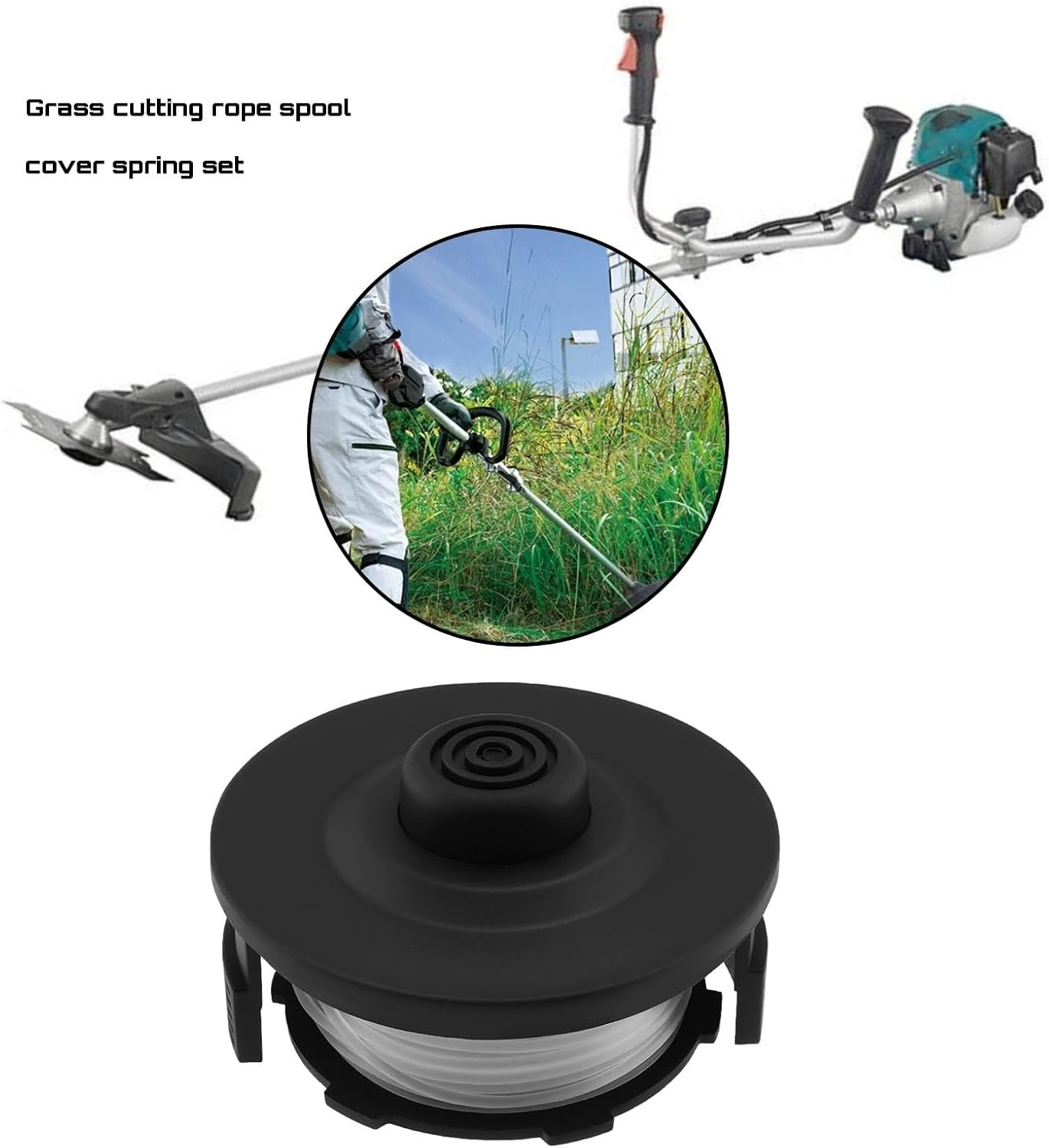 Diameter 1.6Mm Grass String Trimmer Replacement Spool Line Set Replacement Part 195858-1 196146-9 Compatible with MAKITA DUR141 DUR181 image number 1