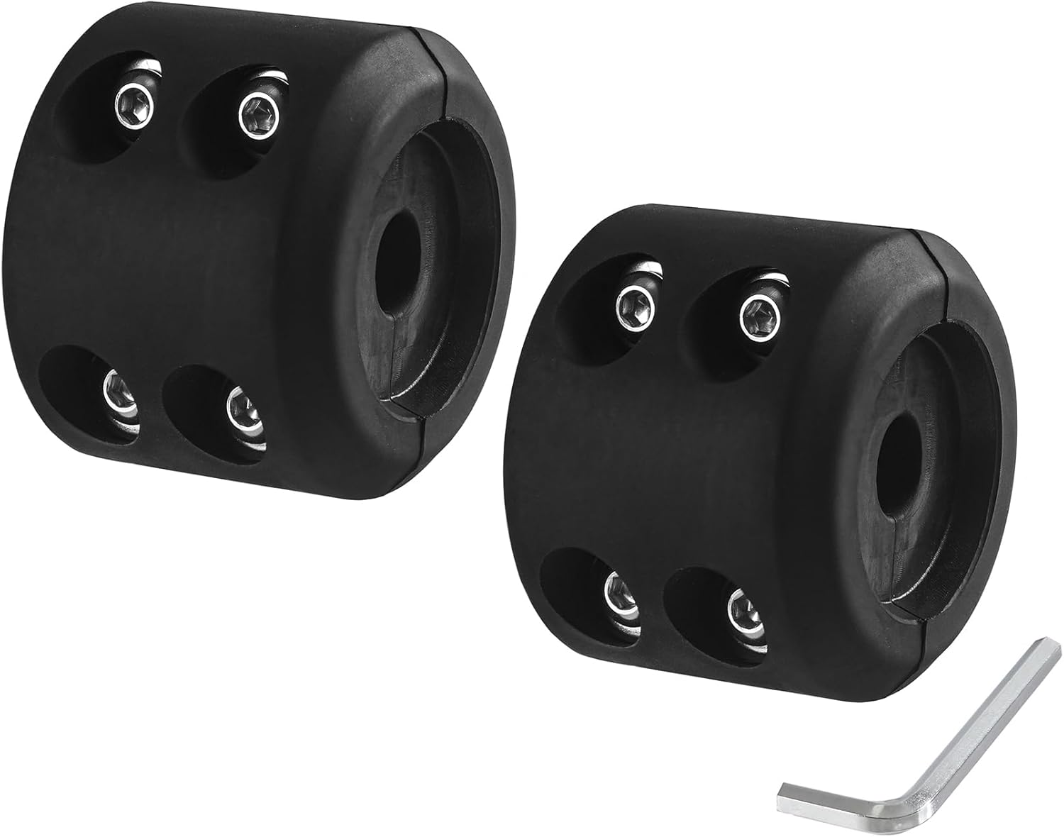 Ucreative Black Rubber Winch Hook Stopper with Allen Wrench for ATV UTV Winch