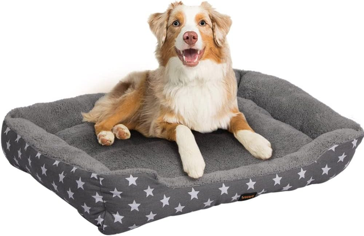 Pawz Deluxe Soft Cushion Lining Warm Kennel Star Bed for Dog, X-Large, Grey