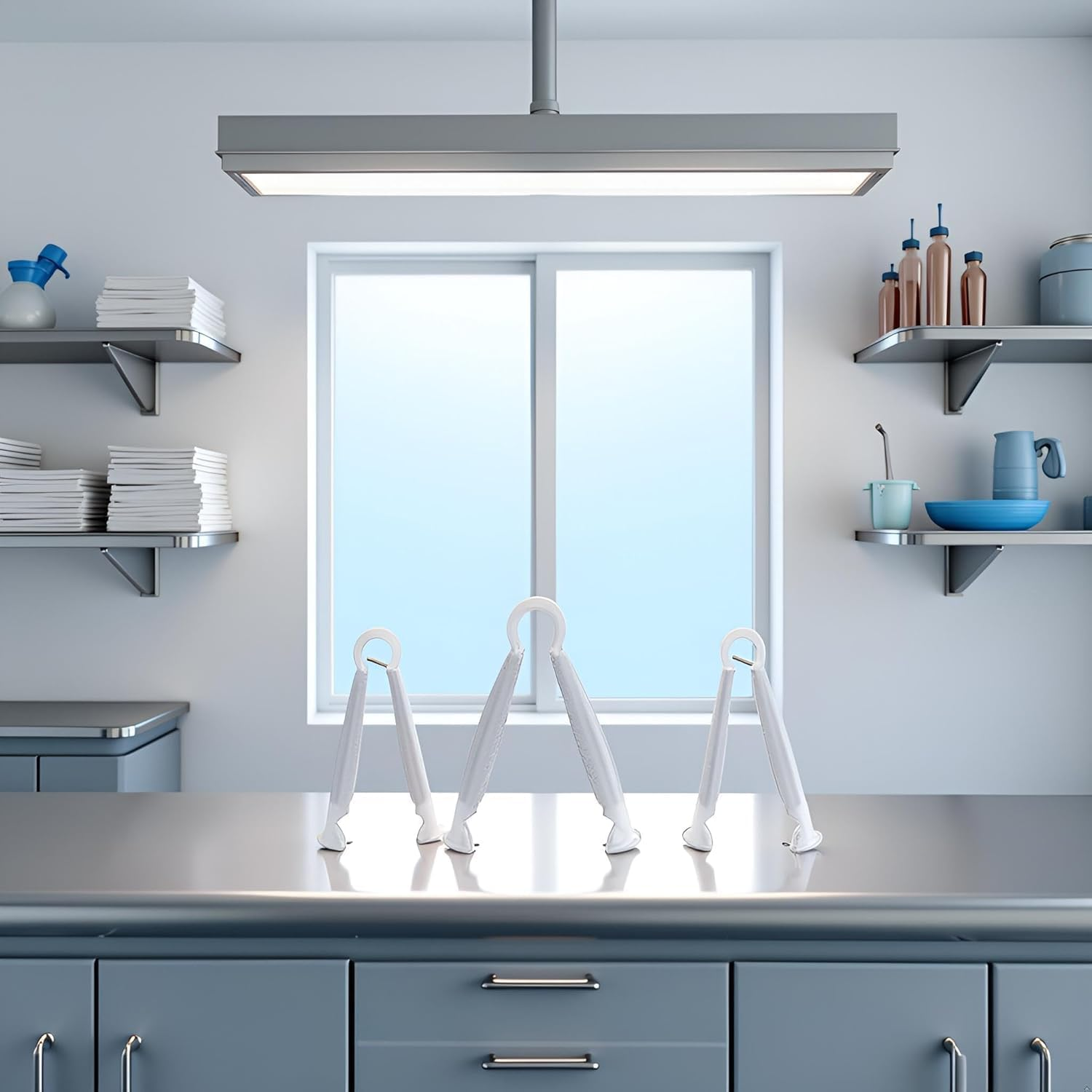 20Pcs Umbilical Clamps Disposable Umbilical Cord Clamps Puppy Small Animal Birth Puppy Clamp Tool Pet Feeding and Watering Supplies