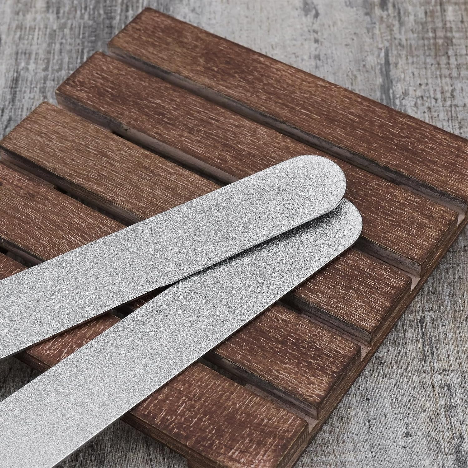 YINETTECH 3PCS Diamond Nail File Length 20Cm Stainless Steel Nail Buffer for Foot Care Manicure Pedicure for Home Personal Care Nail Salons Beauty Salons Silver image number 6