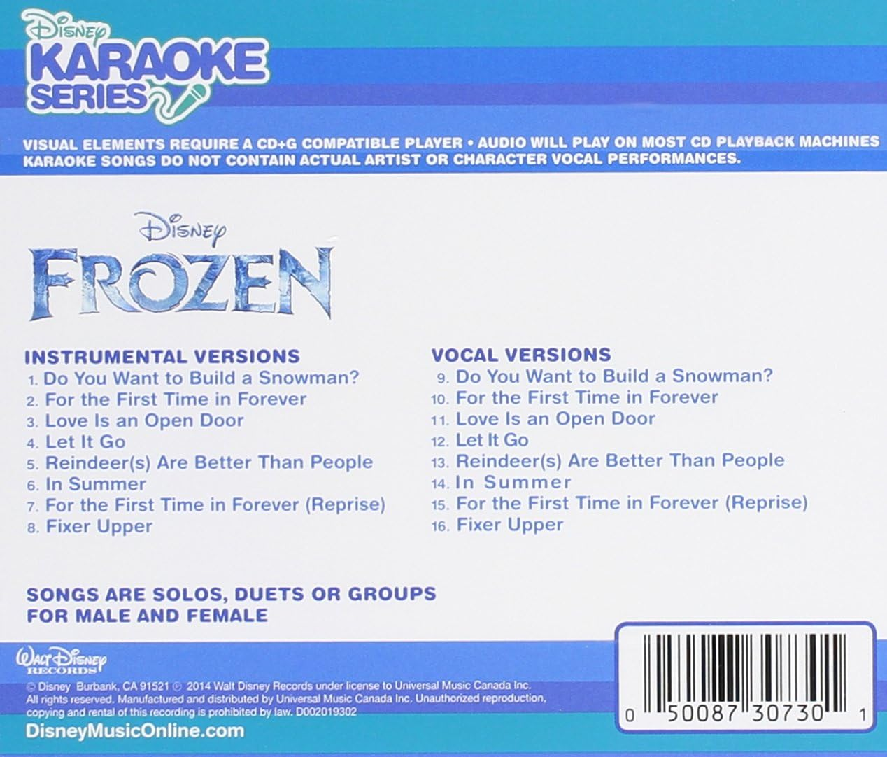 Disney Karaoke Series: Frozen / Var image number 1