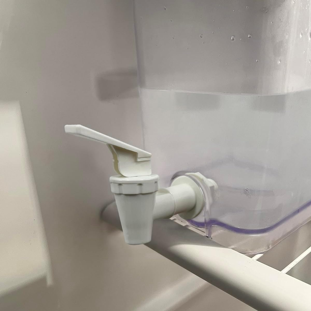 2 Pcs Replacement Cooler Faucet, Reusable Spigot Spout Water Beverage Lever Pour Dispenser Valve Water Crock Water Tap, BPA Free Plastic Water Spigot (Milky) - Black image number 3