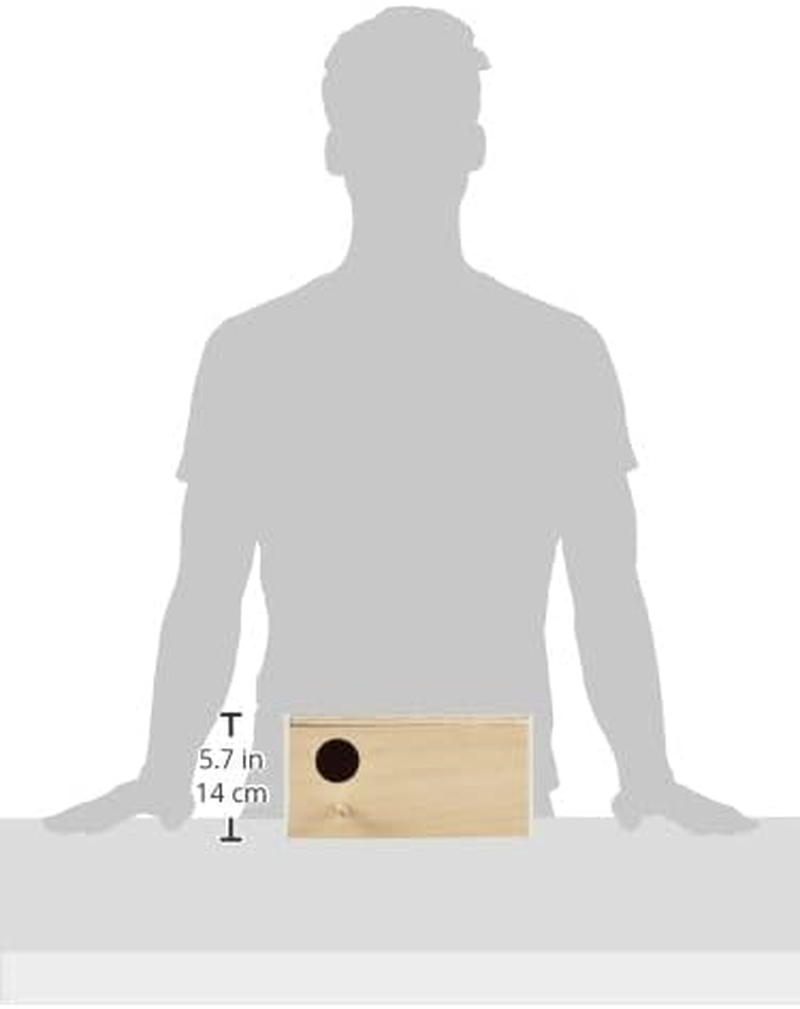 Nobby Budgie Nesting Box with Hole on Left; 28.5 X 14.0 X 14.0 Cm