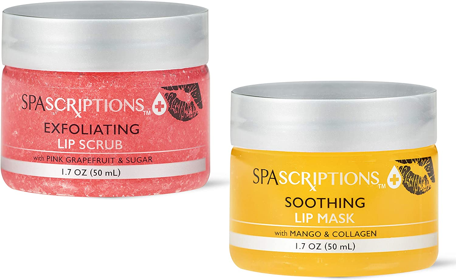 Spascriptions Exfoliating Pink Grapefruit & Soothing Mango 2 Pack Lip Kit, 400 G image number 4