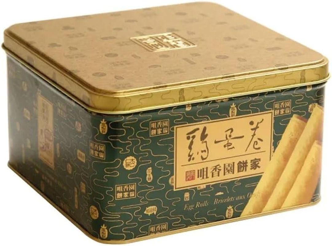 Choi Heong Yuen Bakery Egg Rolls Traditional Macau Biscuits Cookies Read to Eat Snack for Lunch Box Office Pantry 315G image number 2
