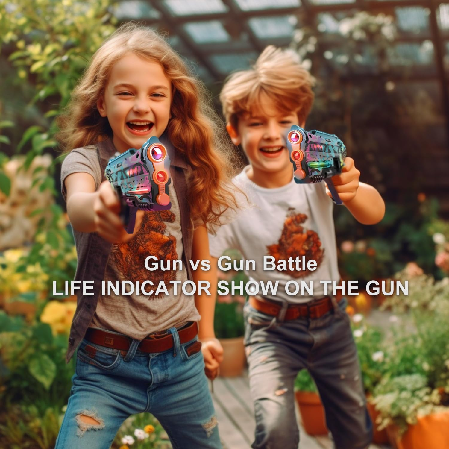 Laser Tag Set of 2, Lazer Tag Game for Kids Indoor & Outdoor Play, Gift Ideas for Kids Teens and Adults, Cool Toys for Teenage Ages 8 9 10 11 12+Year Old Boy & Girls image number 2