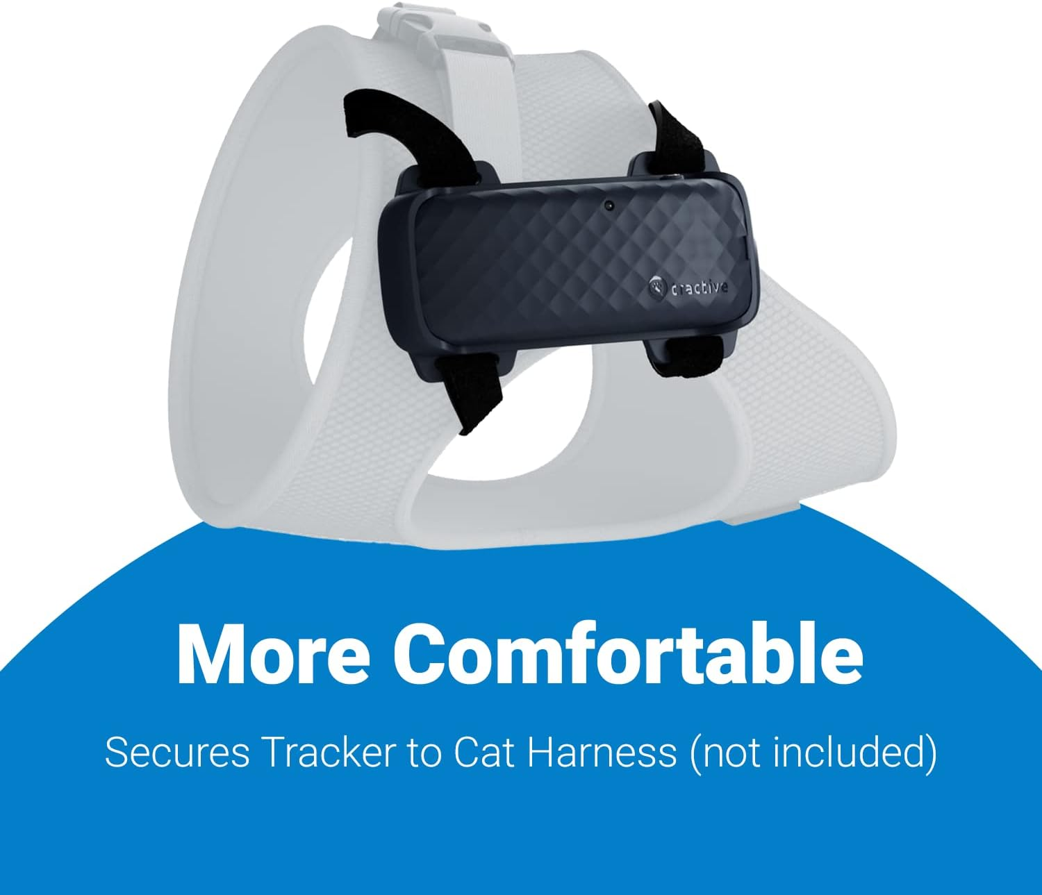 Tractive GPS CAT 4 Tracker Harness Attachment. Ideal for Cat Walks with Peace of Mind. (W/Velcro Straps), Black image number 6
