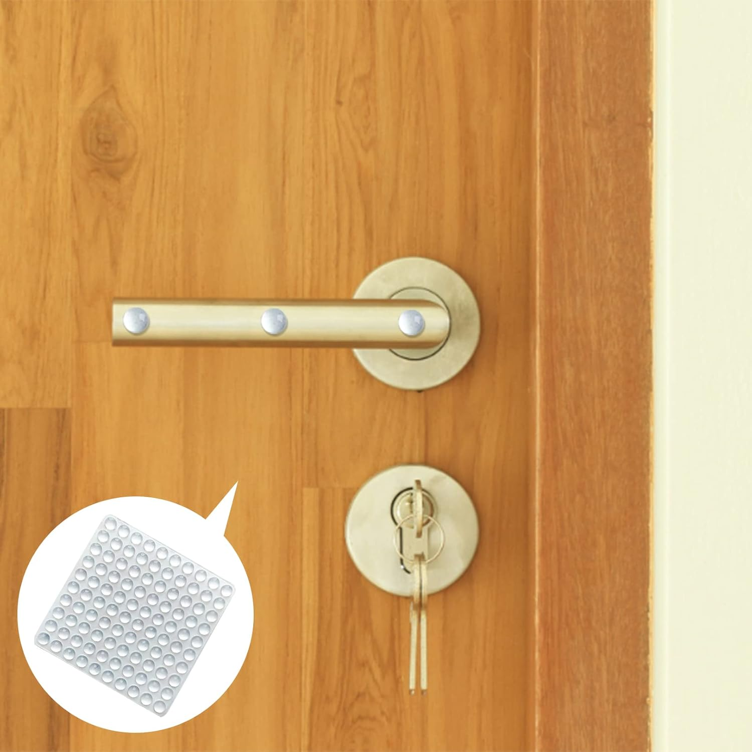 Silicone Door Bumpers,6X2Mm Mini Buffer Furniture Pads,Rubber Feet Bumper Pads,Clear Adhesive Door Bumpers Protector Furniture Door Drawers for Furniture Glass Tables Crafts Wall Protectors (100Pcs) image number 3