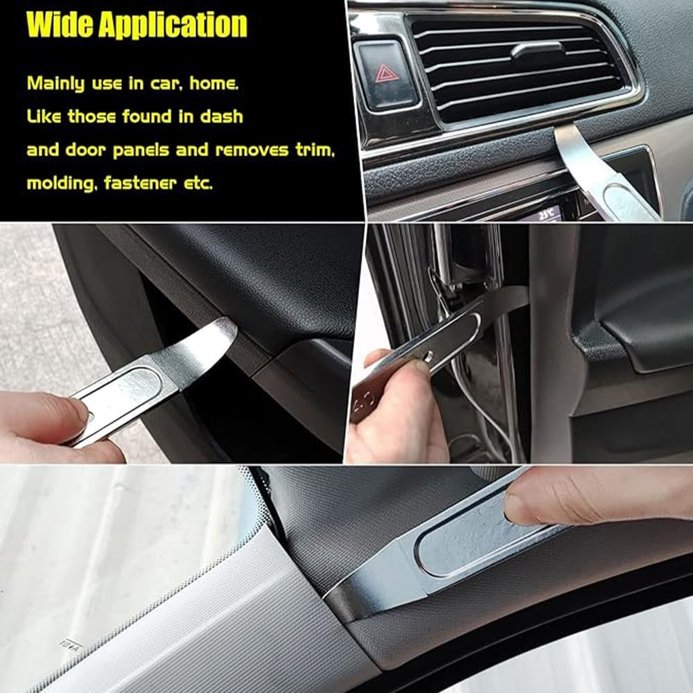 4140 Pry Tool, Panel Removal Tools for Auto Trim,Trim Removal Pry Tool, Car Trim Removal Pry Tool Kit, Interior Door Trim Pry Tool, Metal Pry Bar for Automotive Planes, Panel Popper Tool (1 Pack) image number 6