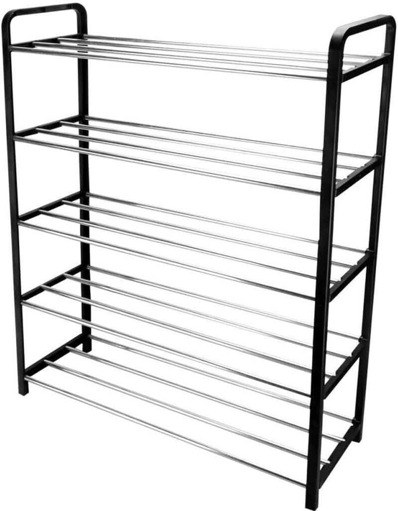 Tootoo Shoe Rack Storage Organizer Shelf Stand Shelves 3/4/5 Tiers Layers Shoe Storage (5 Tiers) image number 2