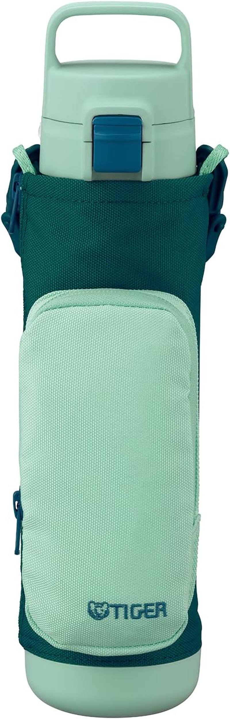 MTA-A080GM Tiger Water Bottle, 28.7 Fl Oz (800 Ml), Empty Handle, Multi-Pocket Bottle, for Girls, Boys, One Touch, Easy to Wash, Wide Mouth, Handle Included, Sustainable, Recycled Material, image number 5