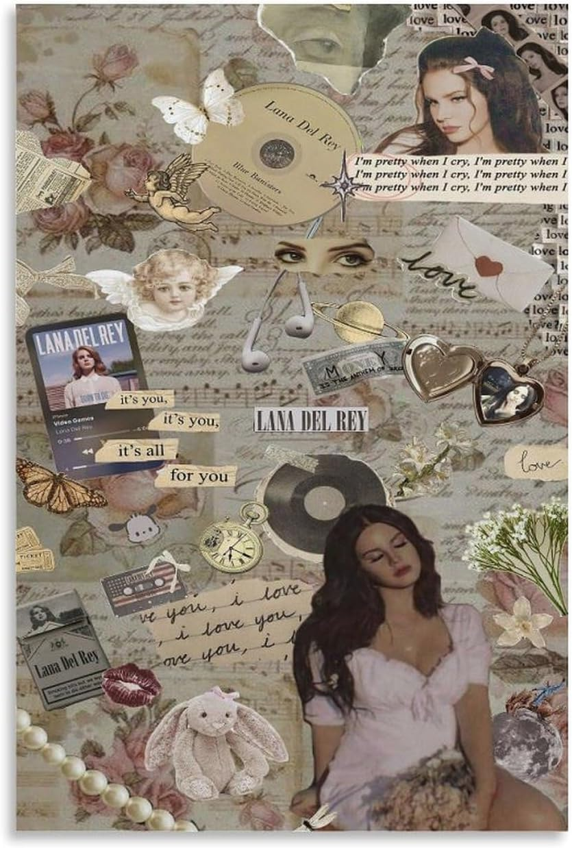 Lana Poster Del Rey Henry, Komm Schon Poster Canvas Painting Wall Art Picture Home Decor Print for Bedroom Living Room Dorm Study Bar Office 12X18Inch(30X45Cm)