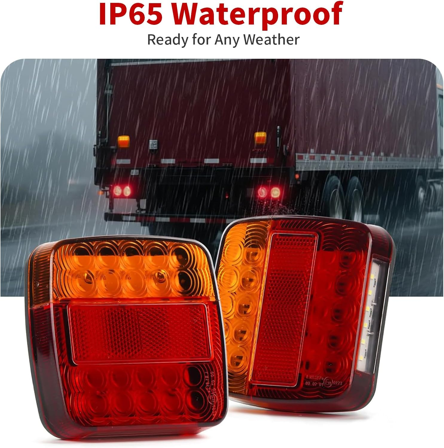 2Pcs 12V 26LED Trailer Lights Kit &ndash; Waterproof Stop/Tail/Turn Signal Lights for Truck, Boat, Caravan & RV &ndash; Durable, Bright & Safe Night Driving image number 6