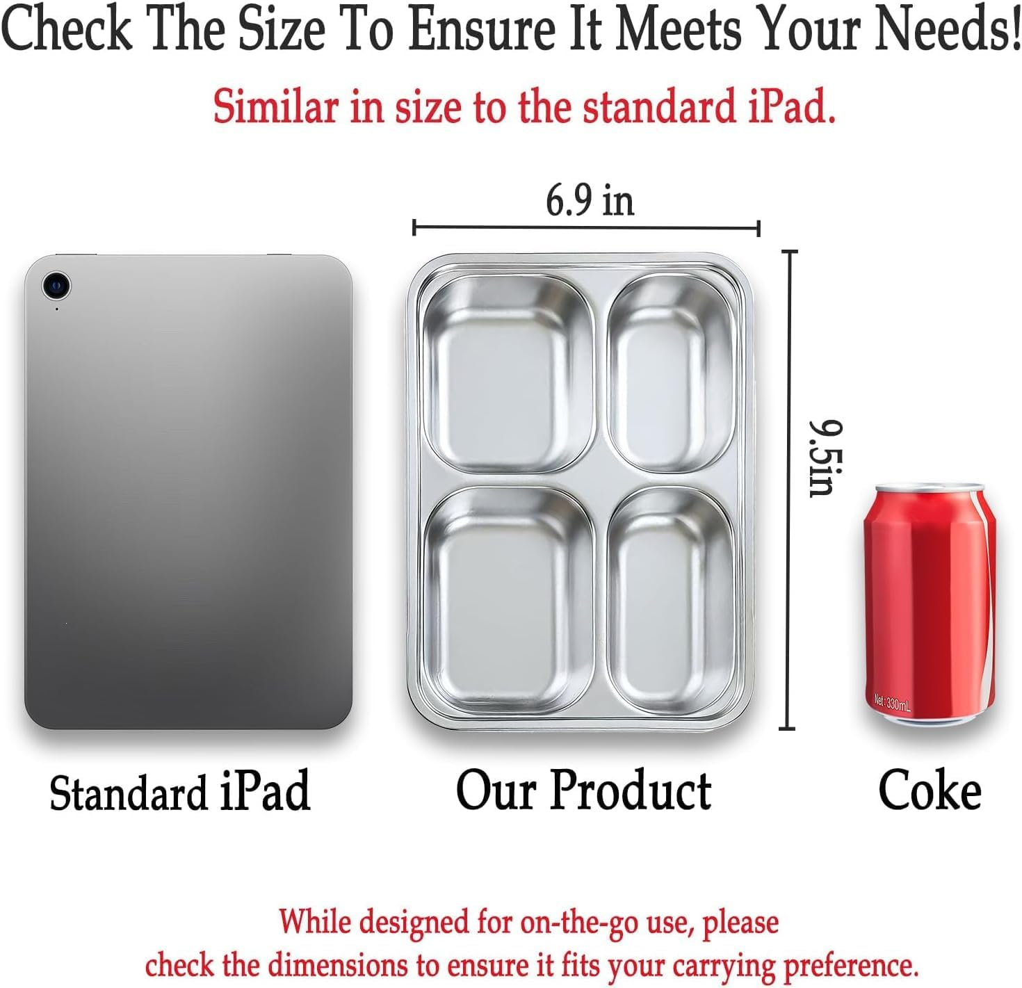 Stainless Steel Snack Containers with Lids-4 Compartments Bento Snack Boxes-Reusable Meal Prep Lunch Containers for Kids Adults - Ideal for School, Office & Outdoor - Dishwasher Safe（3Pack）