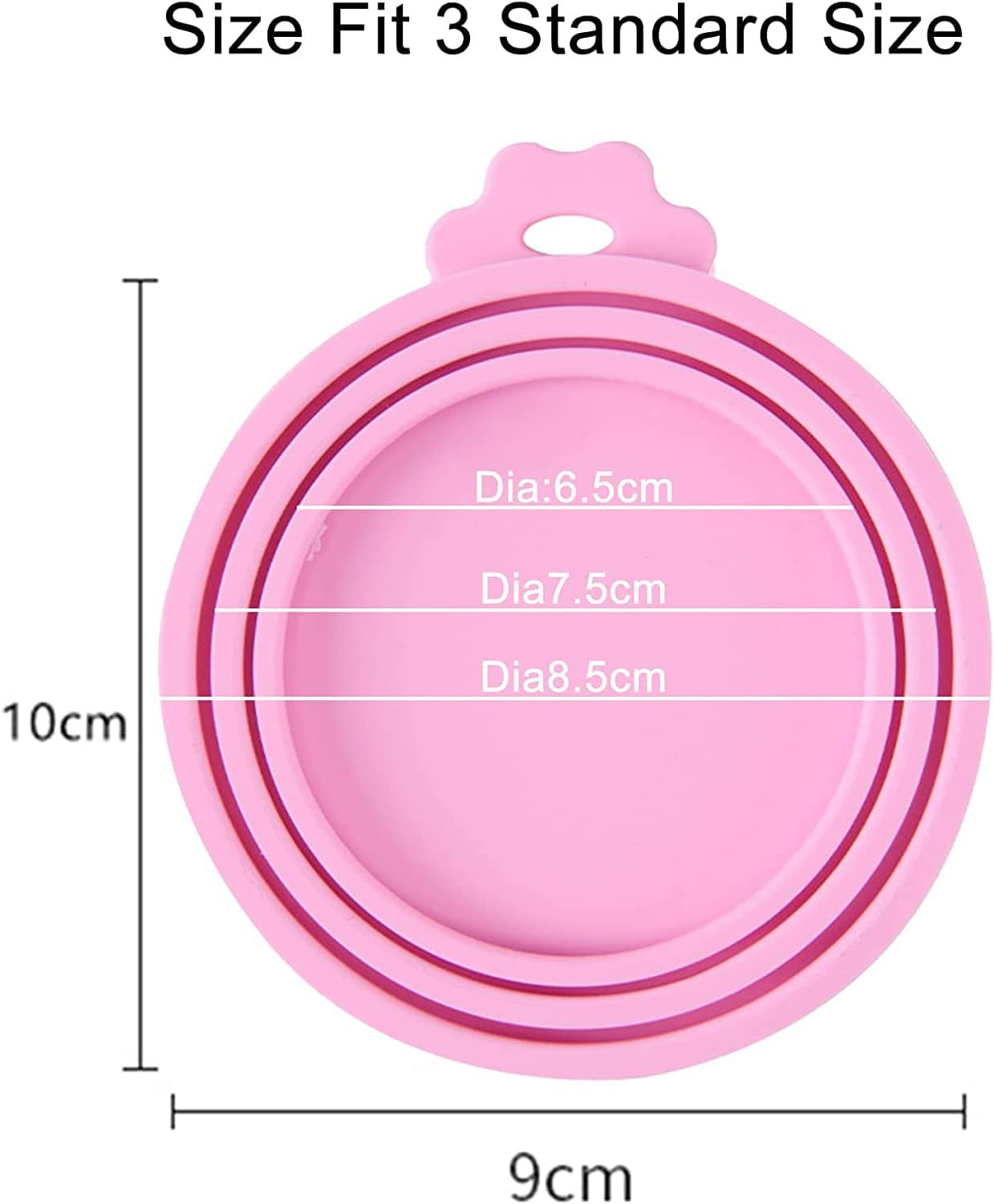 4 Pcs Tin Can Lids Pet Feeding Can Covers Universal Silicone Dog Food Can Lids Standard Size for Cat Dog Can Tops Pet Food Sealing