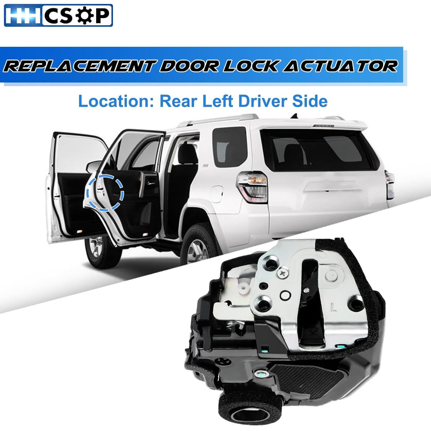 Rear Left Driver Side Door Lock Latch Actuator Fit for 2007-2019 Toyota Camry 4Runner Corolla Highlander Prius V RAV4 Venza Scion Xb Lexus Es300H ES350 Gs200T GS300 GS350 Gs450H GX460 69060-06100 image number 2