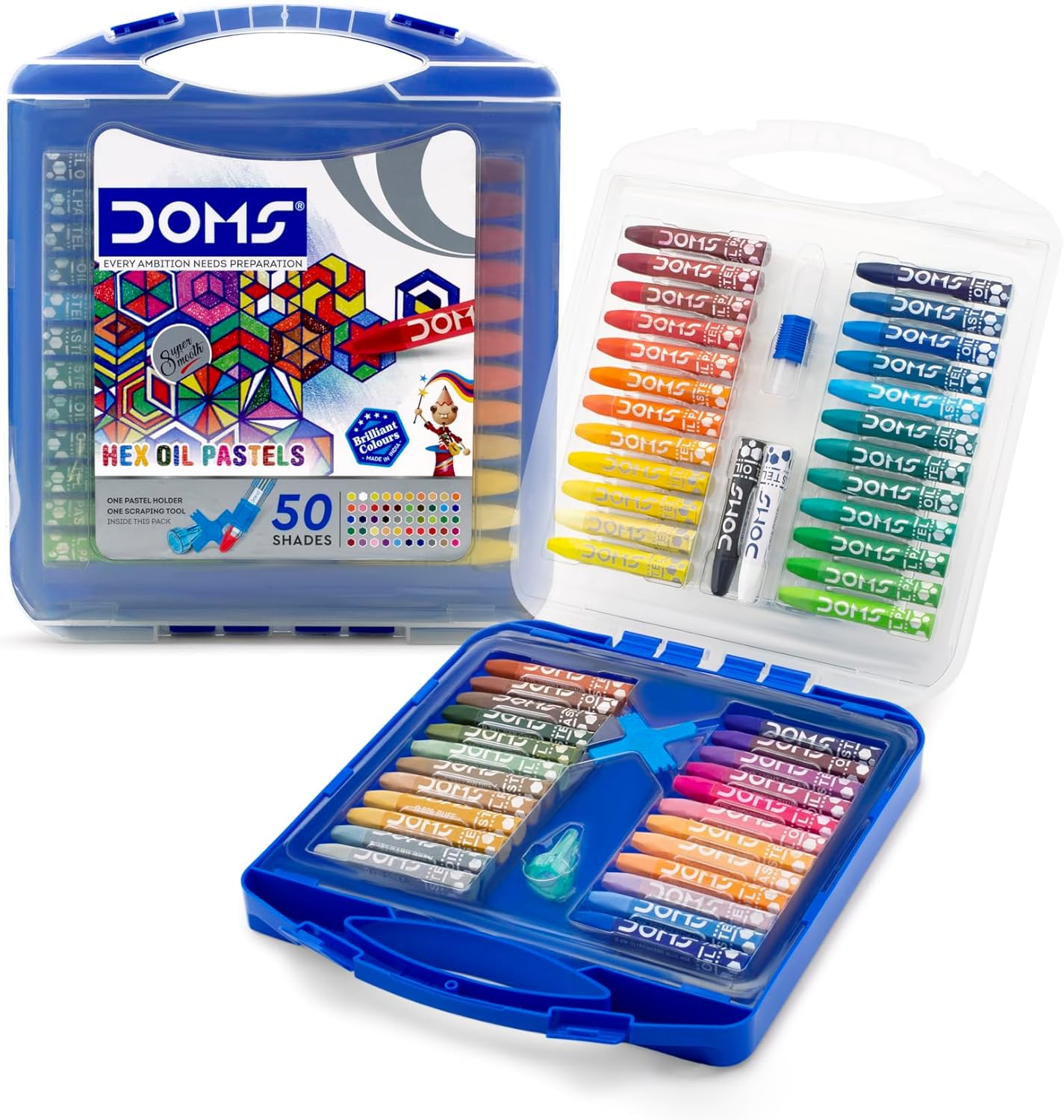 DOMS Oil Pastels 50 Shades, Non-Toxic EN 71-3 Standard Certified image number 4