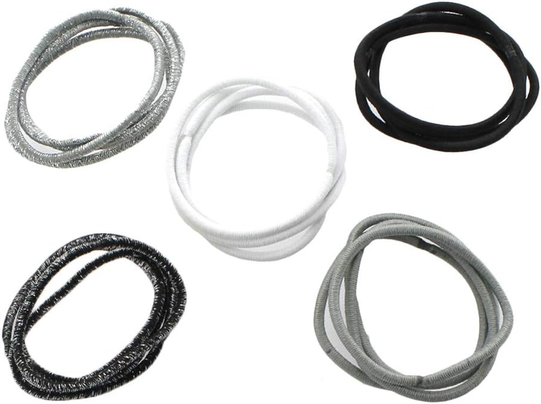 My Lello Hair Elastics Hair Ties, Professional Grade Ponytail Holders - Maroon 20 Pack image number 1