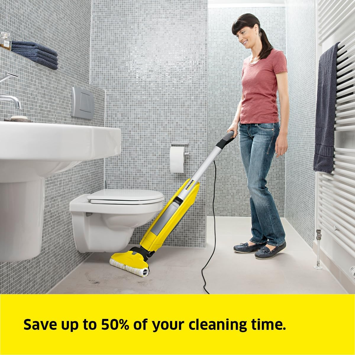 K&auml;rcher FC 5 Pet Hard Floor Cleaner; Dries in 2 Minutes, 300Ml Fresh Water Tank; 200Ml Dirty Water Tank; 300Mm Working Width; 7M Cable Length; 5.24KG image number 5