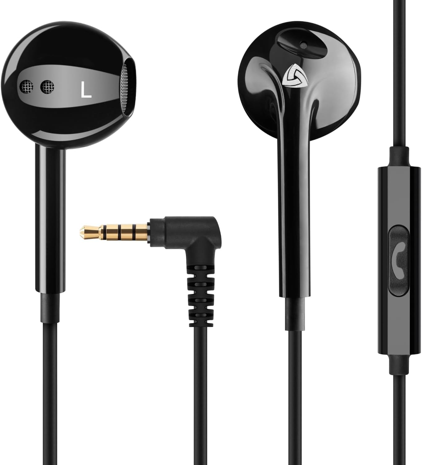 LUDOS Zenith Wired Earbuds In-Ear Headphones, 2 Year Warranty, Earphones with Microphone, Noise Isolation Corded for 3.5Mm Jack Ear Buds for Iphone, Ipad, Samsung, Computer, Laptop, Gaming - Black image number 6