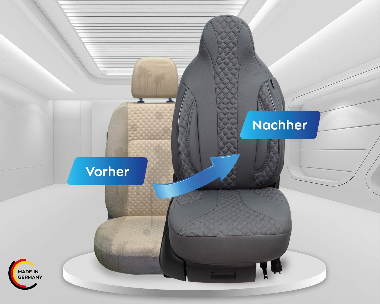 BREMER SITZBEZ&Uuml;GE Seat Covers Compatible with Seat MII Driver and Passenger from 2011, Colour Number: PL409
