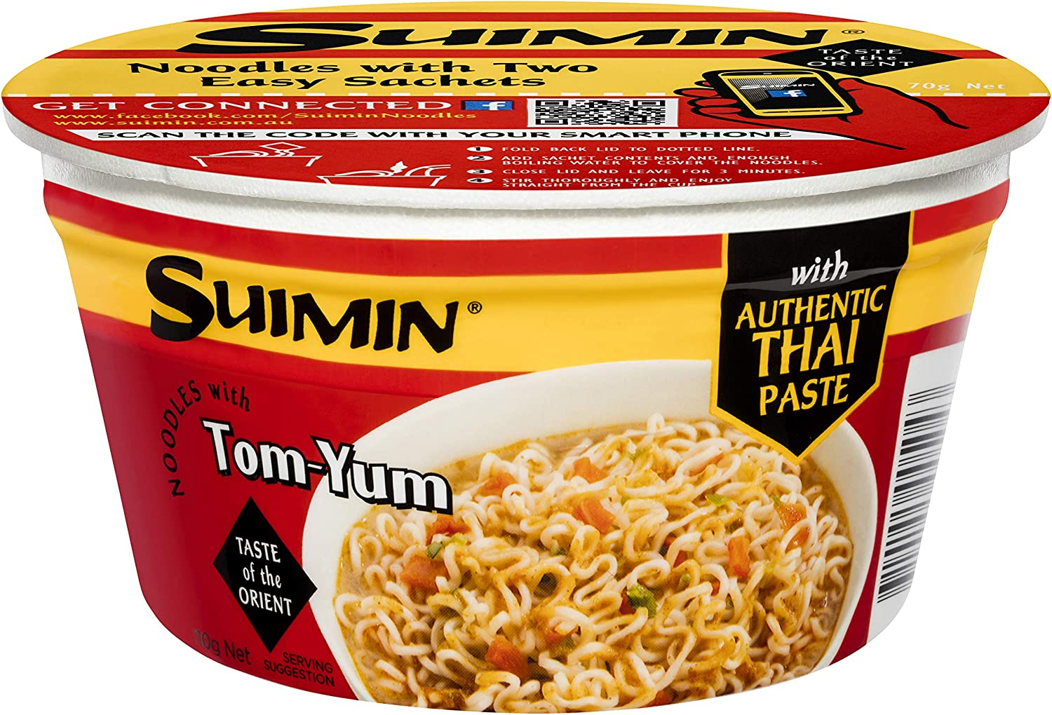 Suimin Suimin Noodle Bowl, 110 G, Tom-Yum image number 3