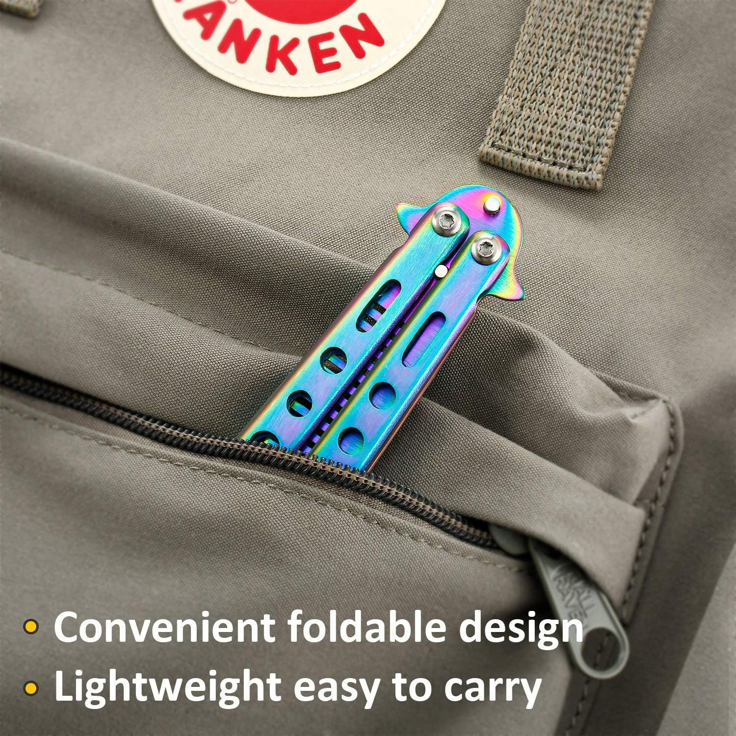 2 Pieces Combs Stainless Steel Folding Practice Combs Hair Styling Tools for Sport Outdoor Use (Colorful) - Blue image number 3